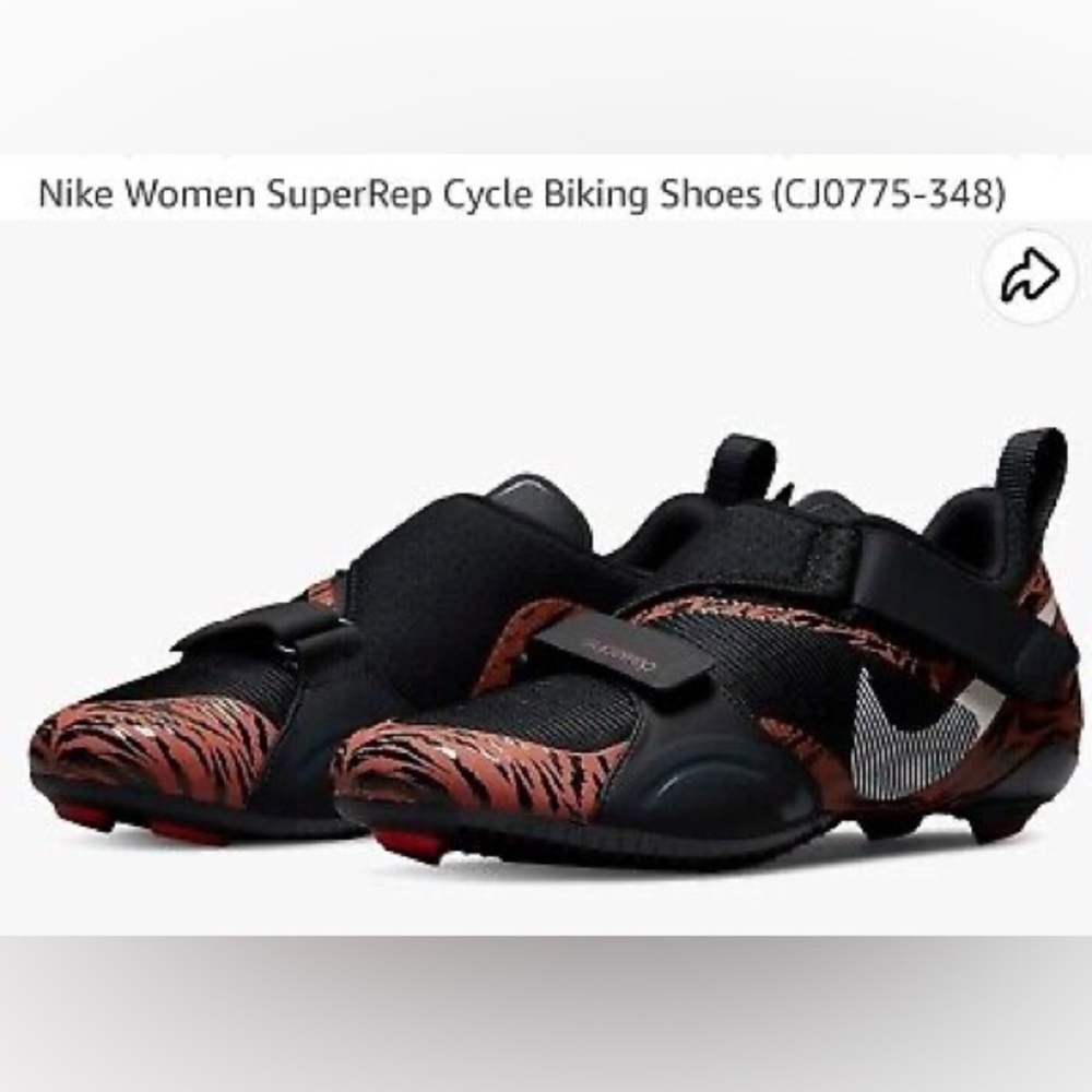 Nike sz 6 SuperRep Cycle 2 Shoes Tiger Black Phantom Anthracite Peloton